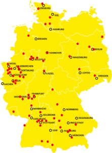 Übersicht der DMS Umzugsunternehmen in Deutschland