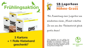 Wir schenken Ihnen das Packmaterial