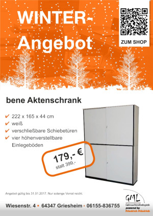 Im Winterangebot: Schiebentürenschrank von bene