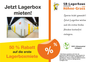 Rabattaktion im SB-Lagerhaus Mainz-Mombach