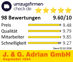Umzugsfirma J. &amp; G. Adrian GmbH auf Umzugsfirmencheck.de